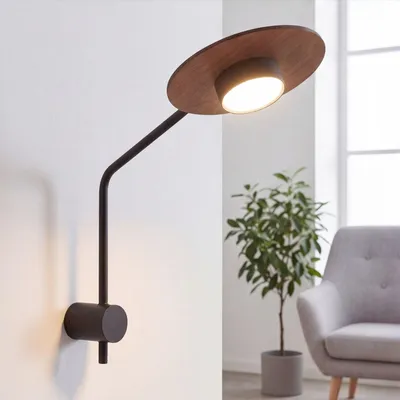 Obrázek produktu pro Nástěnné světlo GX53 Natural Black Wood Metal Moderní nástěnná lampa na čtení
