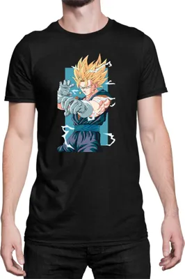 Produktbild von Herren T-Shirt Dragon Anime Manga Ball Z Gogeta, Man L / Schwarz
