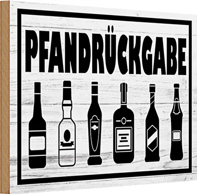 Produktbild von Holzschild Hinweis 30x20cm Pfandrückgabe