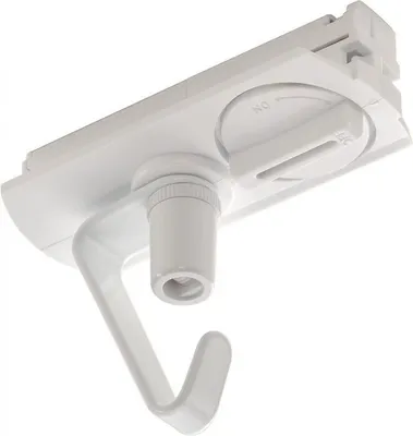 Image de Adaptateur pour rail haute tension monophasé, blanc, électrique, avec crochet