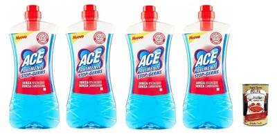 Produktbild von ACE Pavimenti Bodenreiniger Hygiene - Stop-Germs, ohne Bleichmittel - Entfernt 99,9% des Schmutzes vom Boden 4x 1Lt + Italian Gourmet polpa 400g
