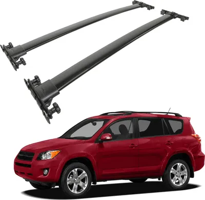 Produktbild von Dachträger Querstangen für Toyota RAV-4 2006-2012 5-Türer, OEM Stil Schwarz 2Tlg