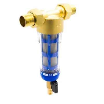 Produktbild von Wasserfilter Vorfilter 3/4" 1" Schmutzfilter mit Spülventil 100µm Hauswasser