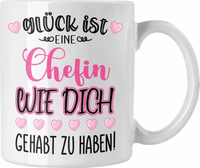 Produktbild von Trendation - Chefin Abschiedsgeschenk Abschied Chefinnen Tasse mit Spruch Grossartige Chefin Geschenkidee (Weiß)