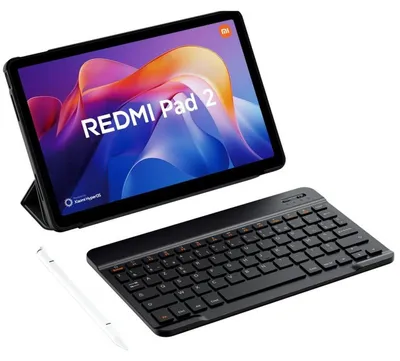 Produktbild von Redmi Pad 2 Android-Tablet-Bundle – Französische Version – 11" 2,5K-Bildschirm – 128 GB – Grau + Hülle + Stift + Tastatur