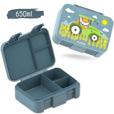 Produktbild von Brotbox Kinder Traktor 650 ml – auslaufsicher & mit Fächern