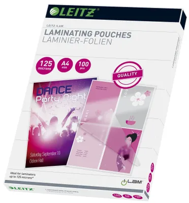 Produktbild von Leitz Laminierfolien 125 Mikron A4 100 Stk.