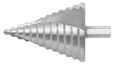 Obrázok produktu pre HSS stupňový vrták – kužeľový vrták 6–60 mm – závitník – 12 stupňov – vrták na vŕtanie otvorov do kovu a dreva