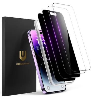 Image de Lot de 4 protections d'écran pour iPhone 14 Pro avec protection de la confidentialité