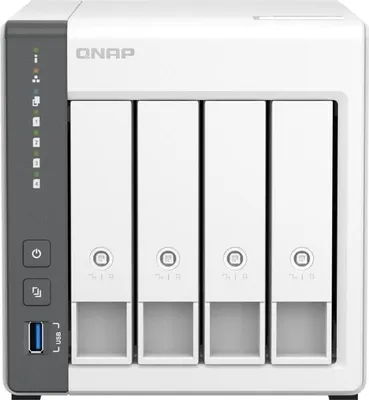 Immagine prodotto di Server NAS QNAP TS-433 (4 alloggiamenti, 4 GB RAM, 2,5 GbE, NPU)