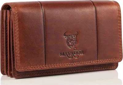 Produktbild von MATADOR VENEDIG Leder Damen Geldtasche Langbörse RFID Braun