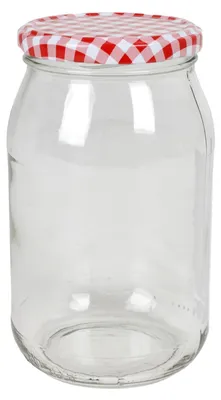 Image de Bocal 900ml Bocal à conserves Couvercle à vis quadrillé
