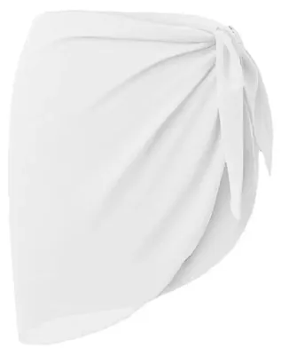 Image de Maillot de bain en tissu léger et paréo court - Blanc
