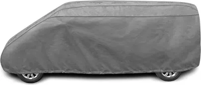 A gray car cover is shown on a white background.