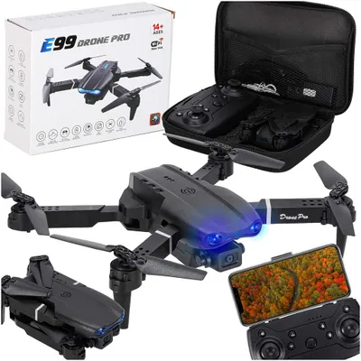 Obrázok produktu pre Dron E99 Pro (RC) s duálnou kamerou 720p, skladací, grafitové puzdro, náhradná batéria