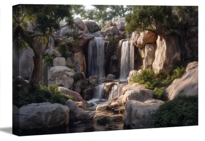 Produktbild von 5083 Wasserfall Leinwandbild 120x80 cm