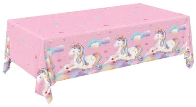 Produktbild von Rosa Einhorn Tischdecke 137 x 274 cm für Kindergeburtstag & Party