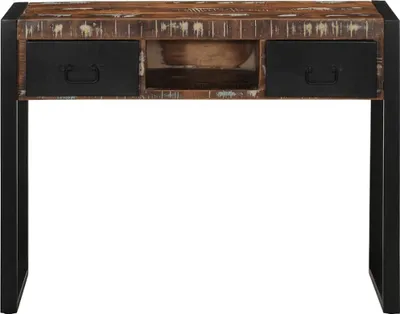 Zdjęcie produktu dla vidaXL Stolik konsola wielokolorowy 100x35x75 cm lite drewno z odzysku
