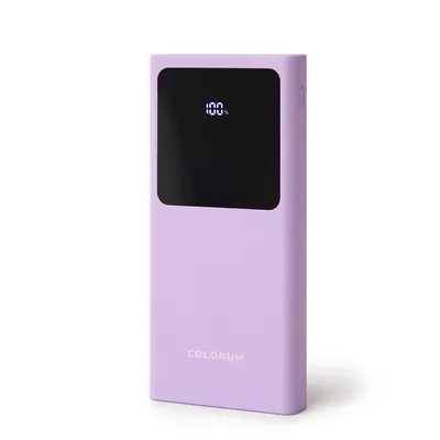Produktbild von COLORUM Power Bank iPhone,iPad, Samsung, Xiaomi 10 000 mAh USB-C, microUSB, mit 2 Outputs, Schnelles Laden, Funktion der Taschenlampe CPB10-10 Lavende
