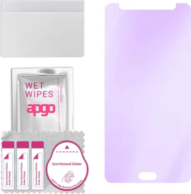 Produktbild von apgo Hybrid Schutzglas, kompatibel mit Cubot A5, Anti-Blue, 9H Härte, toller Ersatz für Hartglas, kratzfester Displayschutzglas, Displayschutz, Full Glue