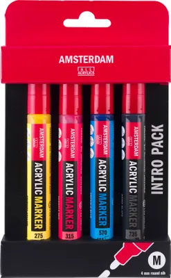 Obrázok produktu pre Štartovacia sada akrylových fixiek Amsterdam | 4 farby