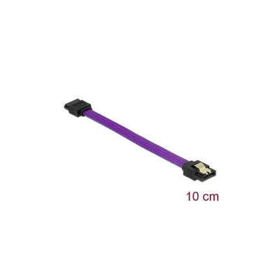 Productafbeelding van DELOCK 83688, 0,1 meter, SATA III, SATA 7-polig, SATA 7-polig, mannelijk/mannelijk, paars