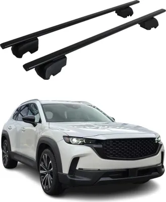 Produktbild von Dachträger Grundtäger für Mazda CX-50 2023-2025 75kg Metall Schwarz 2 tlg