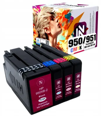 Produktbild von Inkdigo Tintenset 950 XL 951 XL für HP OfficeJet Pro 251dw, 276dw, 8100 ePrinter, 8600 e-All-in-One – CMYK, 170 ml,