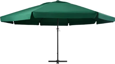 Zdjęcie produktu dla vidaXL Parasol z aluminiowym drążkiem 600 cm zielony