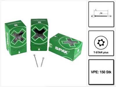 Produktbild von SPAX TELKO ohne Linse T-STAR+ T20 WIROX 5 x 107 150 Stk