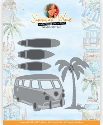 Produktbild von Stanzschablone - Yvonne Creations - Summer Vibes - Surfen
