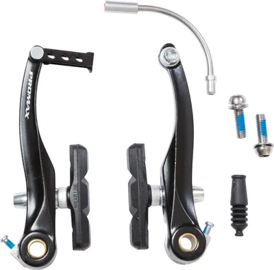 Produktbild von Promax V-Bremse Fahrrad Bremse Fahrradbremse Set V-Brake Felgenbremse Bremsenset Komplettset Bremskörper Bremsbeläge