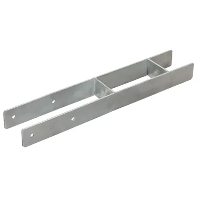 Immagine prodotto di vidaXL Supporti per pali 6 pezzi argento 9×6×60 cm Acciaio zincato
