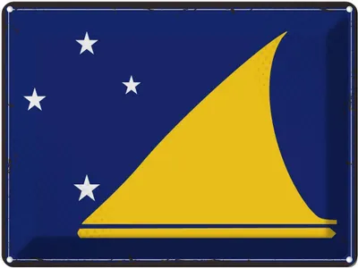 Produktbild von vianmo Blechschild 30x40 cm Tokelaus Retro Tokelau Flagge Fahne Wappen