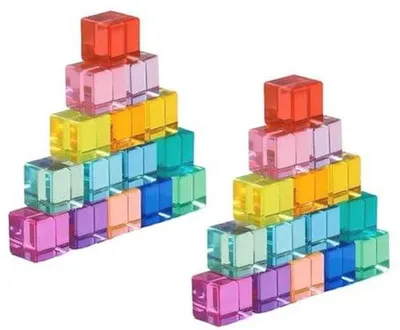 Productafbeelding van Regenboog bouwstenen set voor kinderen - 30 stuks stapelspeelgoed