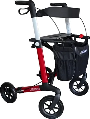 Produktbild von Rollator Mobilex Leopard mit Softrädern Rot