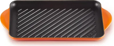 Produktbild von Emaillierte gusseiserne Grillpfanne für fettfreies Kochen, 32,5 cm