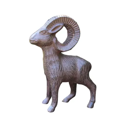 Produktbild von Gartenfigur Steinbock Gusseisen antikbraun Landhausstil