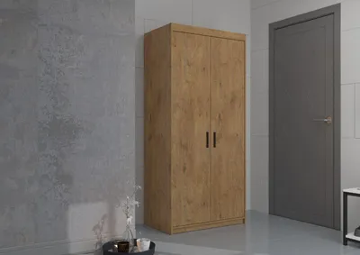 Produktbild von Kleiderschrank ELENA 2D Drehtürenschrank 90x190x53cm Schlafzimmer mit 2 Türen Garderobe lefkas