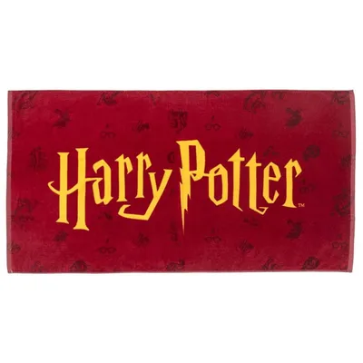 Produktbild von HP Schriftzug Handtuch Harry Potter 70 x 140 cm Strandtuch aus 88% Baumwolle