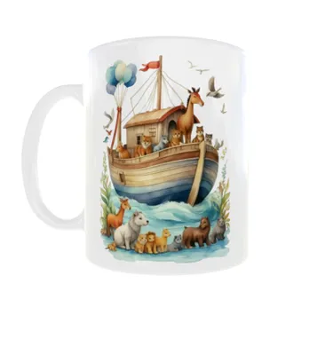 Produktbild von 300ml Religiöse Tasse Arche Noah Bibel Tiere v2
