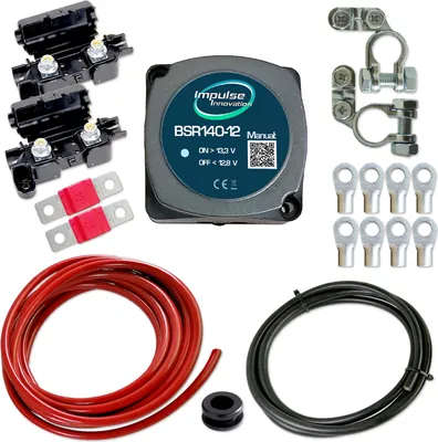 Produktbild von Zweitbatterieset | BSR140-12 | Automatik Trennrelais 12V | 3,5m 10mm² Kabel