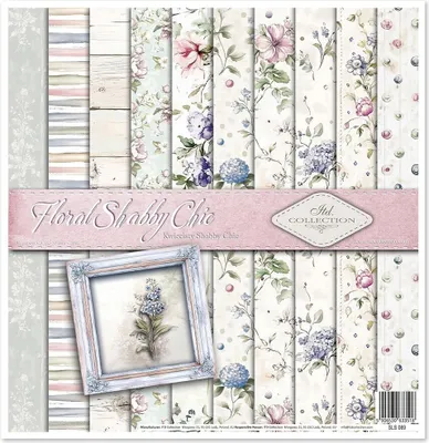Image de Jeu de papiers pour scrapbooking 30x30 - Collection Itd - Floral Shabby Chic