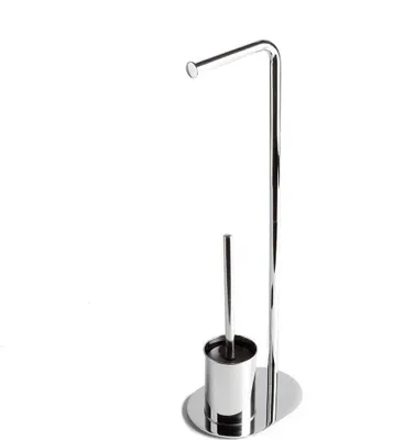 Produktbild von Ständer mit Toilettenpapier- und Bürstenhalter, ovale Basis