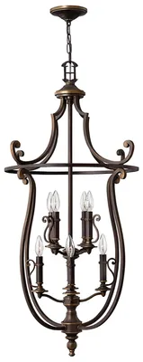 Image de Lampe à suspendre, plafonnier, acier, bronze, D 61 cm