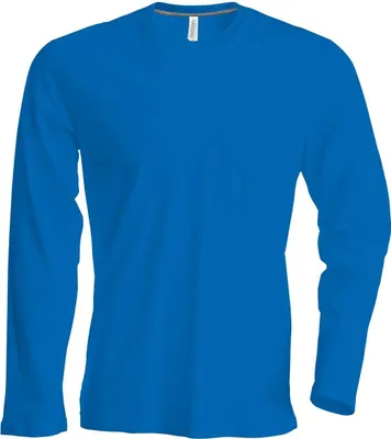 Produktbild von Kariban Herren Langarmshirt Longsleeve Long Sleeve T-Shirt Baumwolle, Größe:L, Farbe:Light Royal Blue