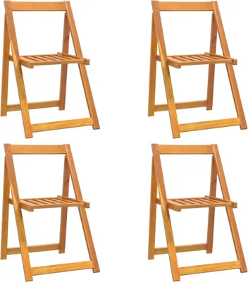 Immagine prodotto di vidaXL Sedie da giardino pieghevoli 4 pz. Legno massiccio di acacia