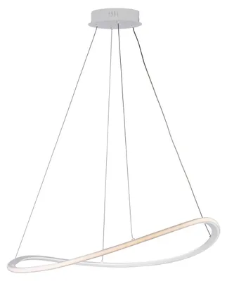 Productafbeelding van Kroonluchter Raky 1 licht aluminium wit