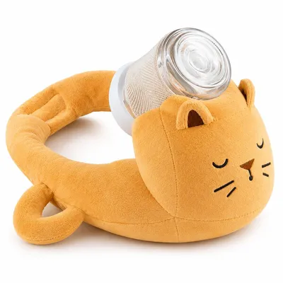Produktbild von Babykissen Flaschenhalter,stabile Fixierung der Flasche,weiches Plüschmaterial, ergonomische Stütze für Kopf und Nacken,pflegeleicht,maschinenwaschbar