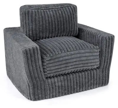 Produktbild von COSTWAY Sitzsack aus Cord, Boneless Einzelsofa mit abnehmbarem Bezug & rutschfester Unterseite, ohne Montage, Relaxsessel, Einzelsessel Grau